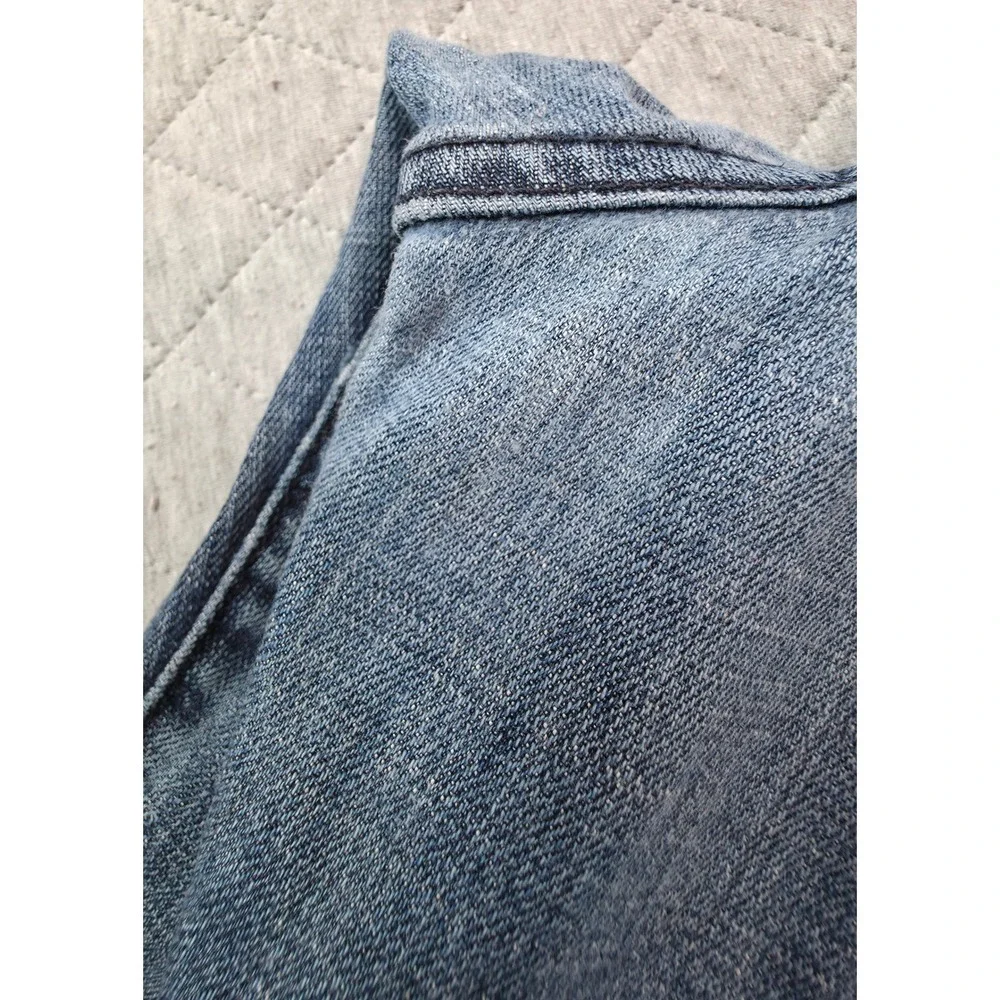 Lucky Brand 221 Straight Jeans Mens 36 Blue Distressed Denim
